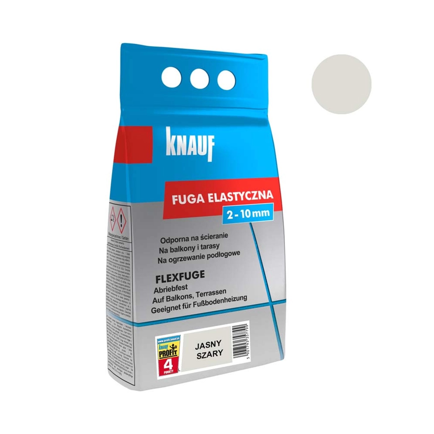 Knauf Fuga elastyczna jasny szary 4 kg