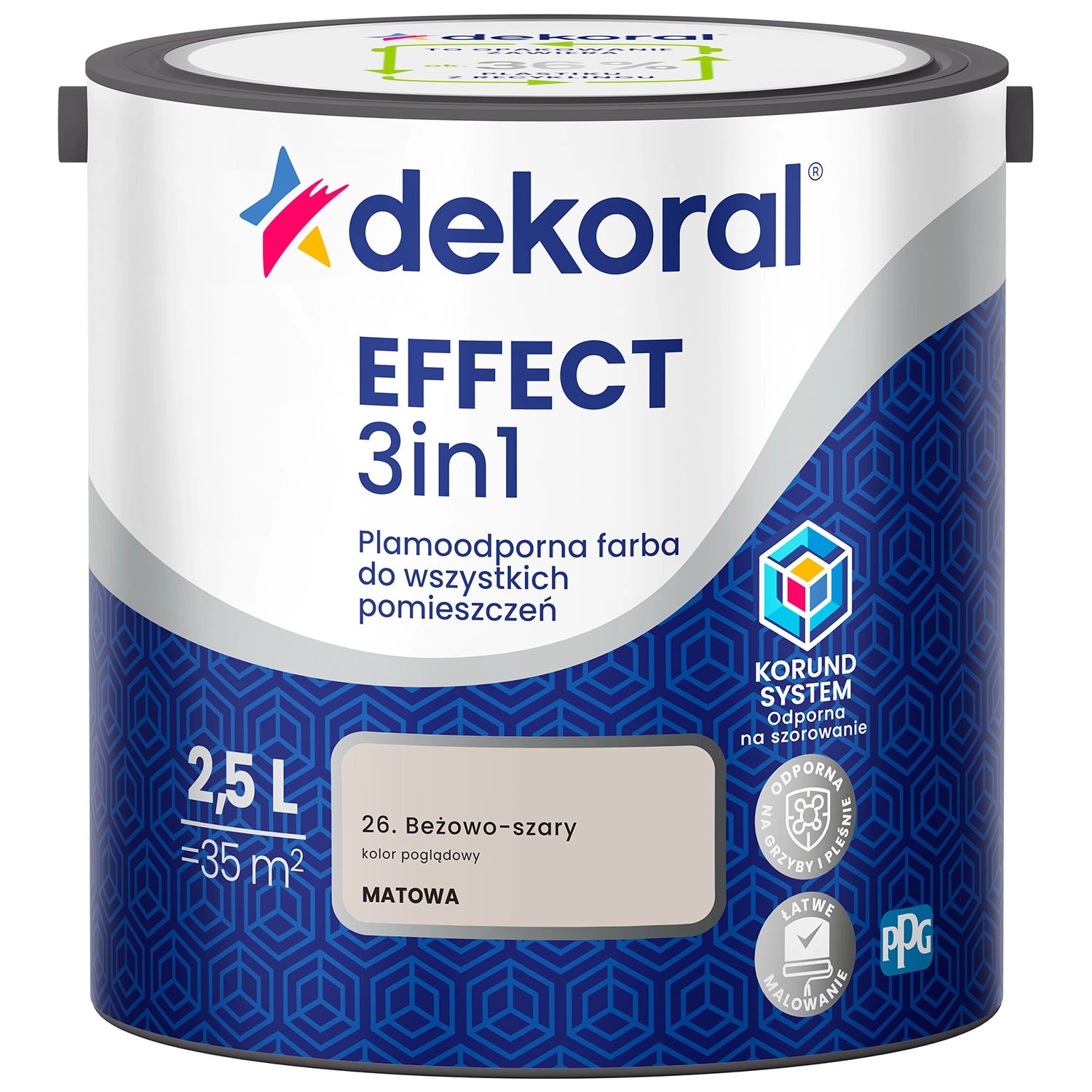 Farba Dekoral Effect 3w1 beżowo-szary 2,5l