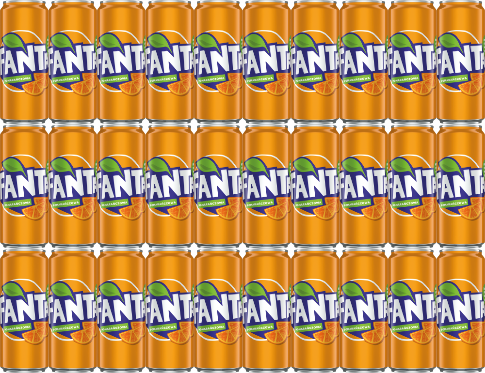 48x Napój gazowany Fanta, puszka Sleek, 0.33l