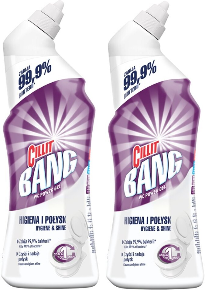 2x Żel do toalet Cillit Bang Higiena i Połysk, 0.75l