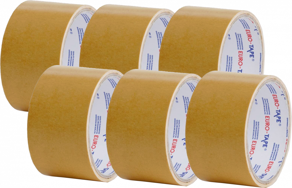 6x Taśma dwustronna Dalpo, Euro-Tape, 38mm x 5m, biały