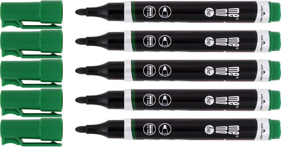 5x Marker permanentny MemoBe, okrągła, zielony