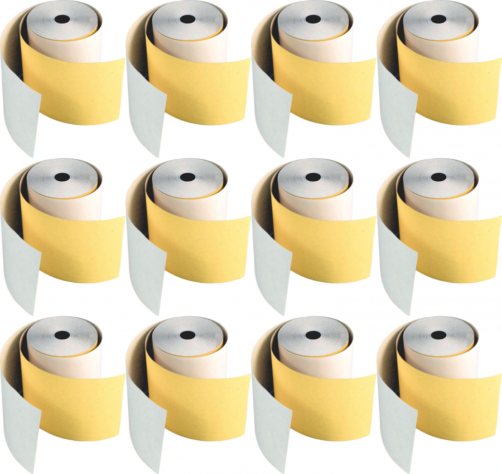 12x Rolka samokopiująca Drescher Polska Sp. z o.o., 76mm x 20m, 48g/m2, biały