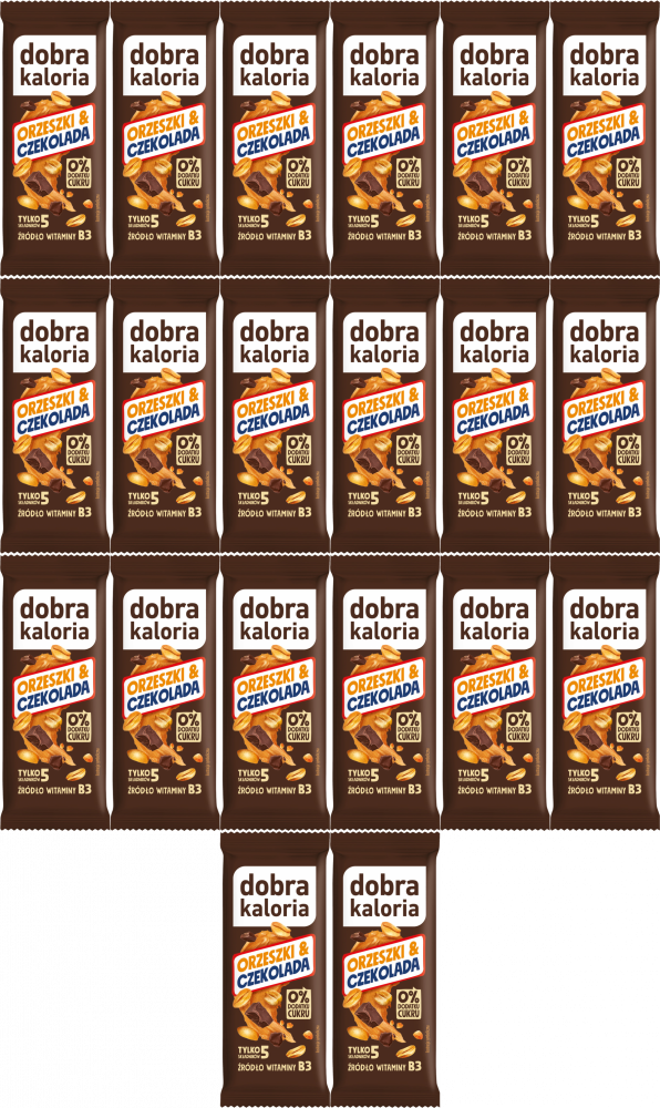 20x Baton Dobra Kaloria, orzeszki i czekolada, 35g