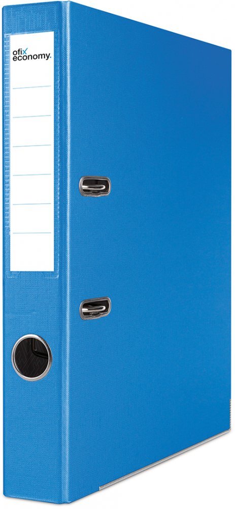 Segregator A4 Ofix Economy, z wyklejką,, 50mm, do 350 kartek, niebieski