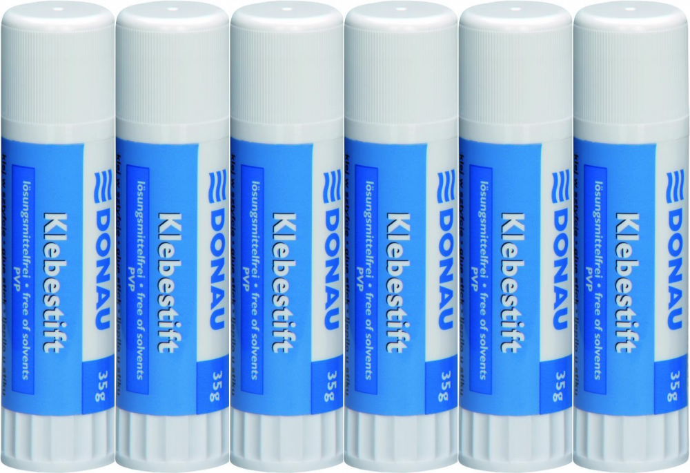 6x Klej biurowy Donau, w sztyfcie, 35g