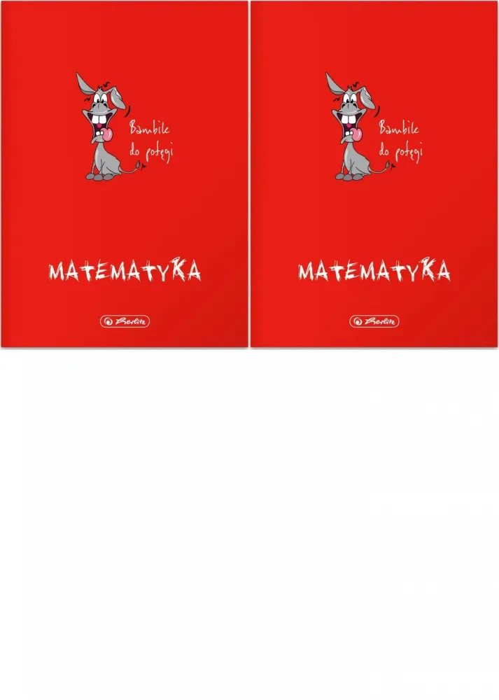 2x Zeszyt przedmiotowy w kratkę Herlitz ECO Matematyka, A5, miękka oprawa, 60 kartek, czerwony