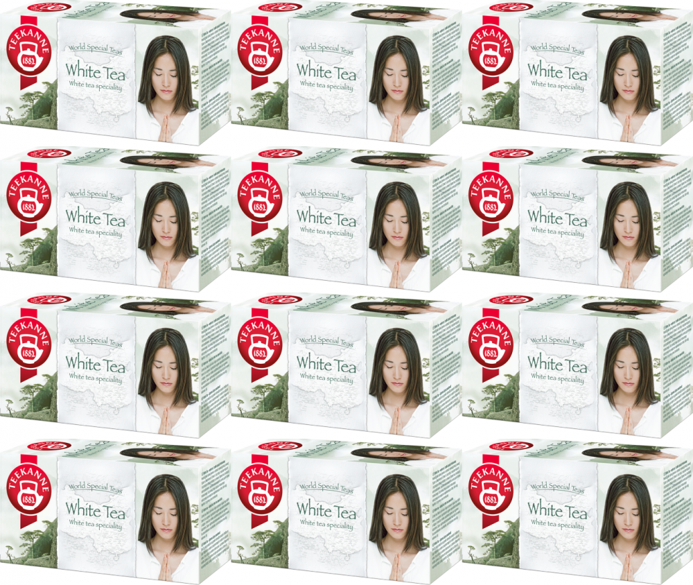 12x Herbata biała w kopertach Teekanne White Tea, 20 sztuk x 1.25g