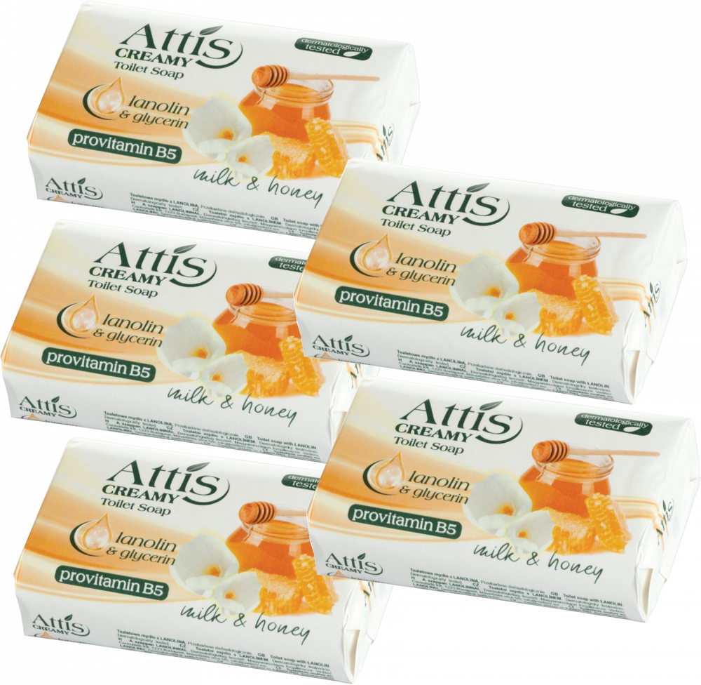 5x Mydło w kostce Gold Drop Attis, Creamy, 100g