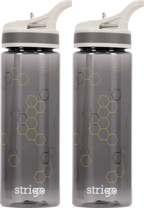 2x Bidon Strigo Plastry Miodu, 600ml, szary