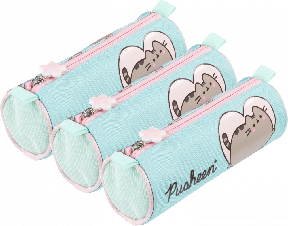 3x Piórnik Pusheen Mint, tuba, bez wyposażenia