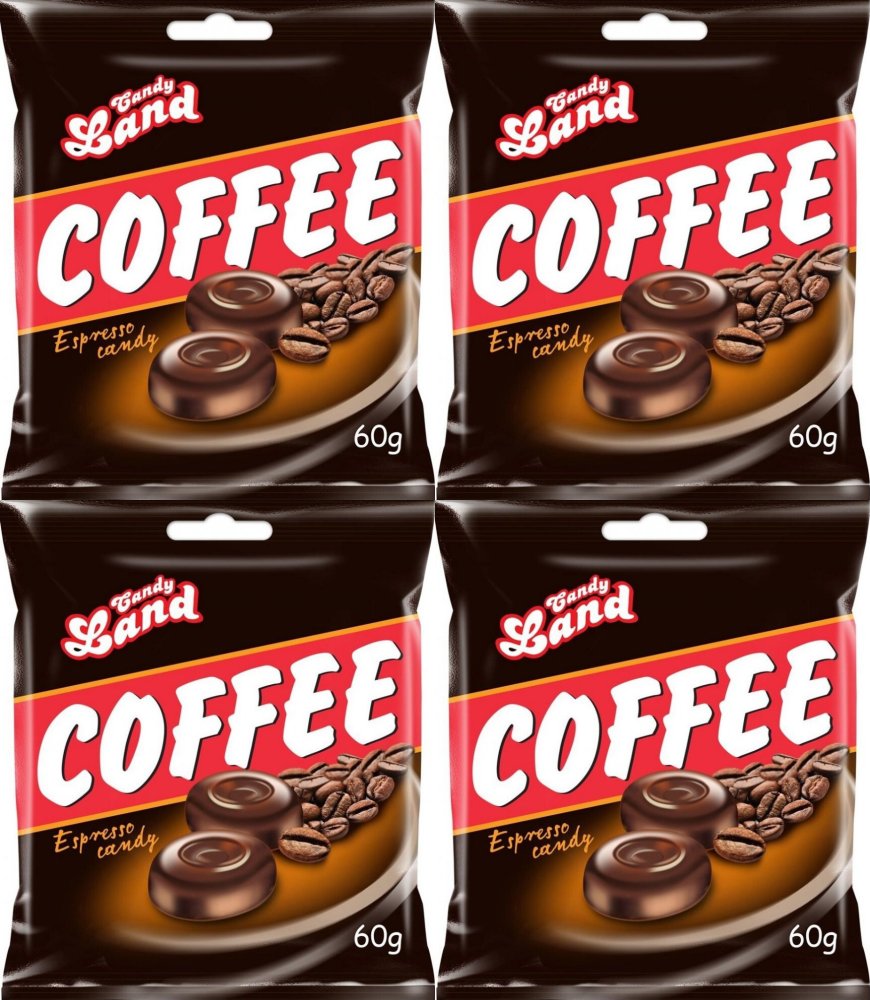 4x Karmelki Coffee Jedność, kawowy, 60g