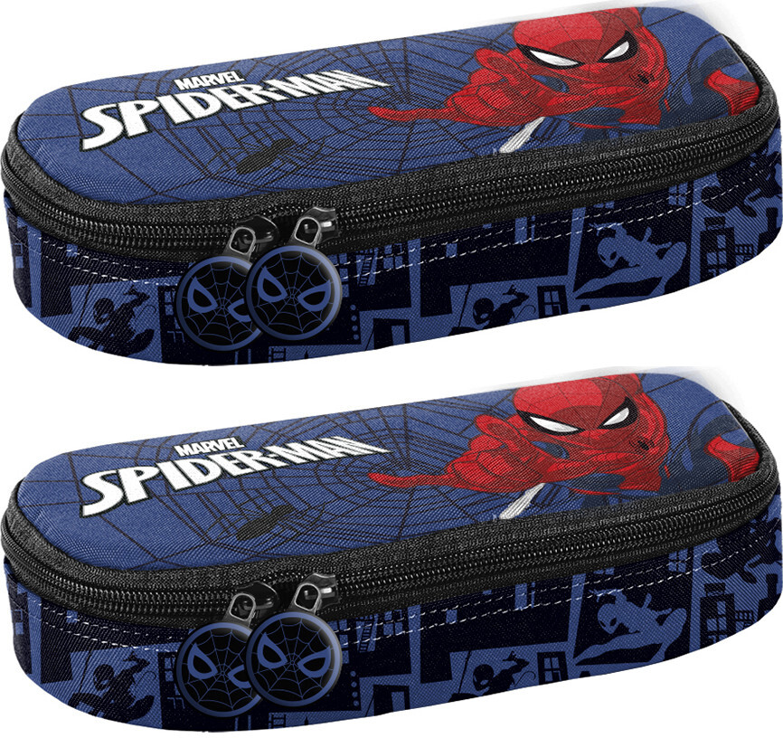2x Piórnik szkolny Paso Spider-Man, 1-komorowy, bez wyposażenia