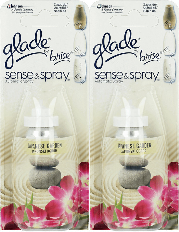 2x Wkład do odświeżacza automatycznego Glade by Brise, Sense&Spray, Japoński Ogród, 18ml