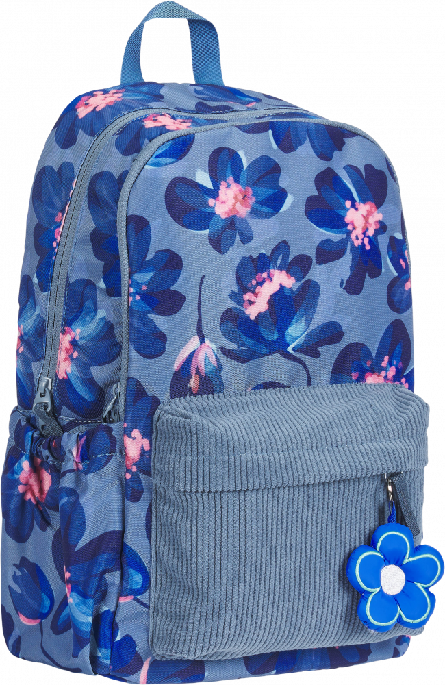 Plecak szkolny Oxford Bloom, dwukomorowy, 26l, 43x29x15cm, jeansowo-niebieski