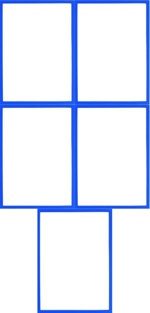 5x Ramka magnetyczna 2x3, A3, 1 sztuka, niebieski