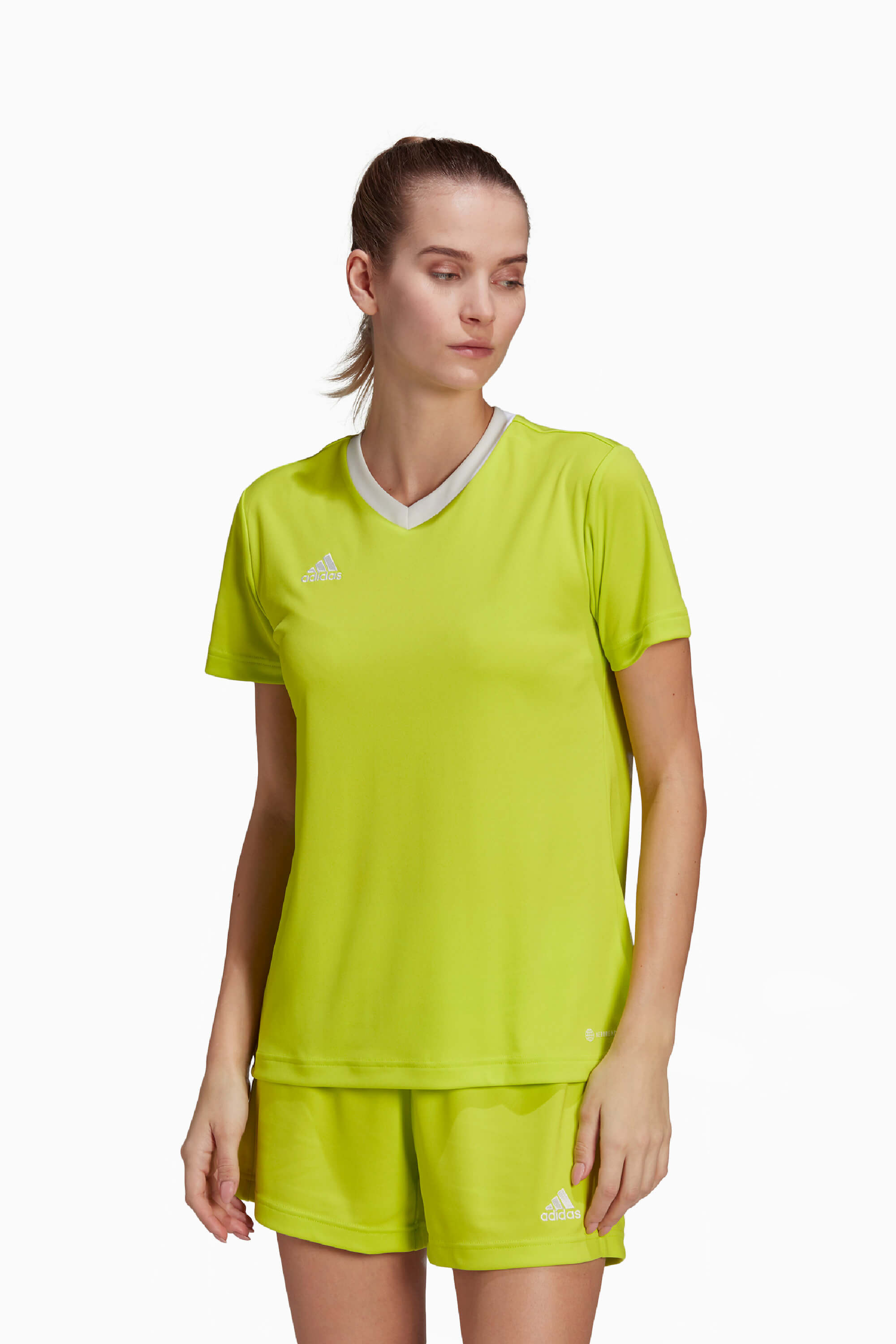 Koszulka adidas Entrada 22 Damska - Limonkowy