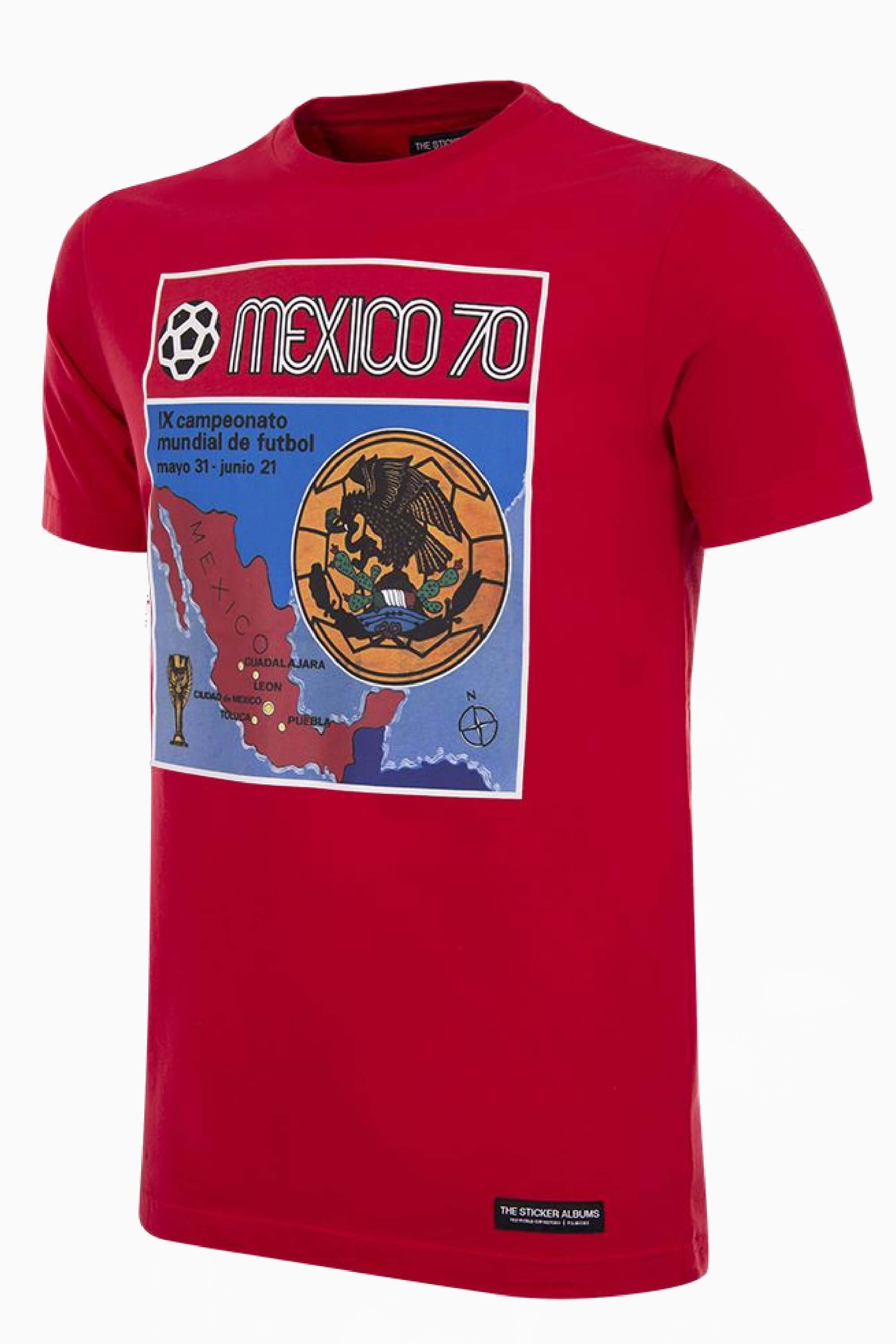 Koszulka Retro COPA Panini Mexico 1970 World Cup - Czerwony