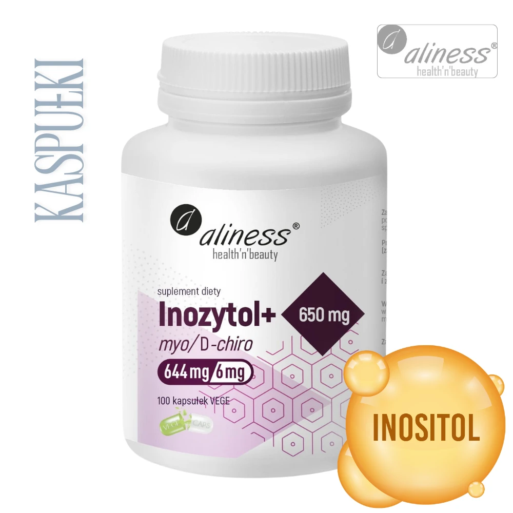 Inzytol+ myo/D-chiro 650mg +B6 100kaps. VEGE Aliness