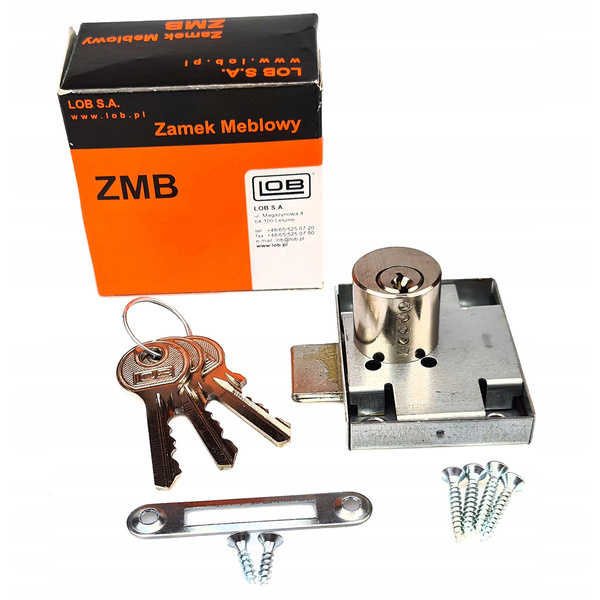 Zamek meblowy patentowy wierzchni lewy LOB ZMB-2