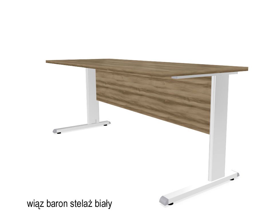 HEBE BE01/7 Biurko proste 158,5x70x74h (Kolor blatu: Wiąz Baron)
