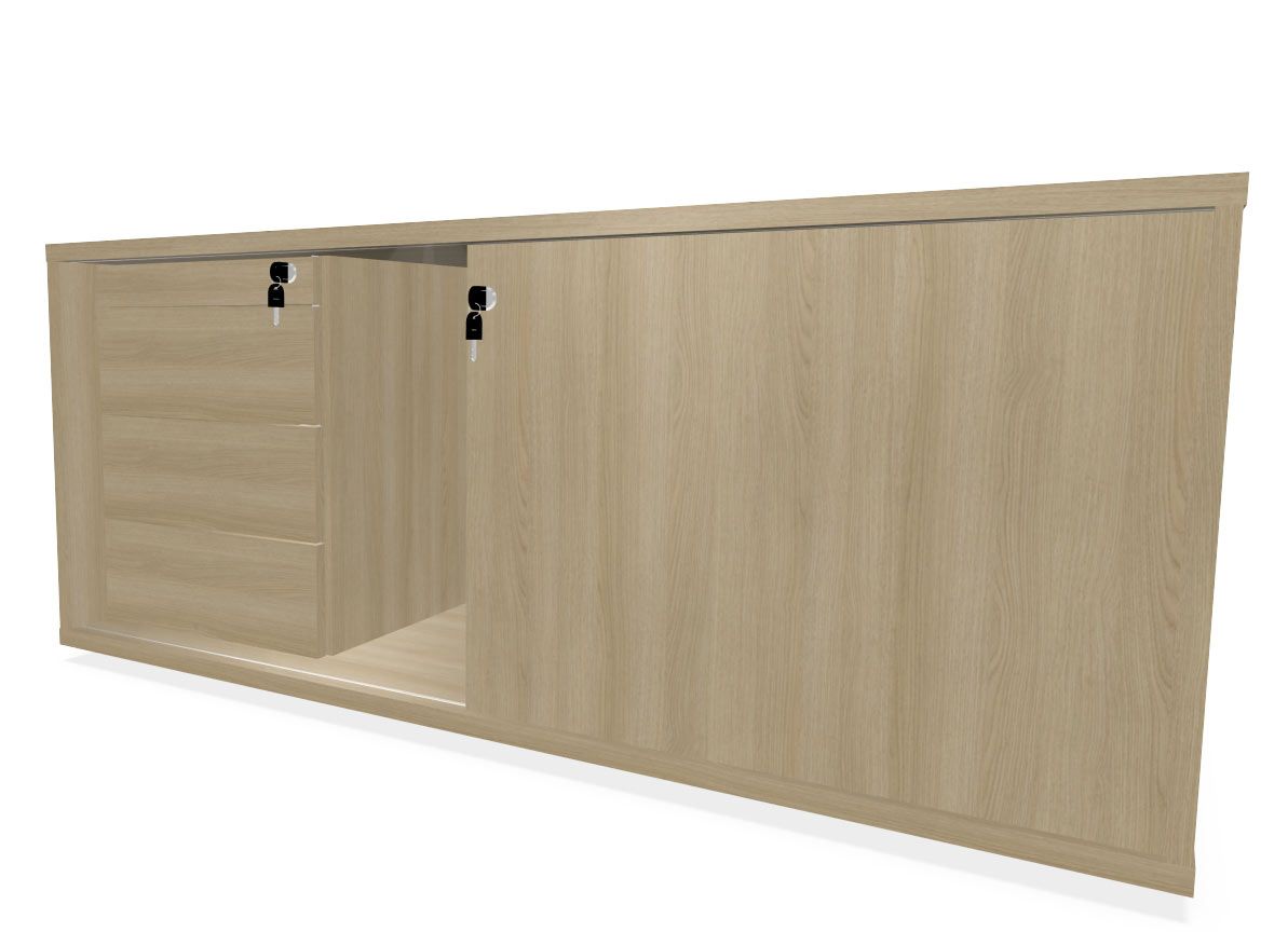 NOTER SP05 dostawka niska do biurka 140,2x65x61,5h (Szuflady: płytowe)