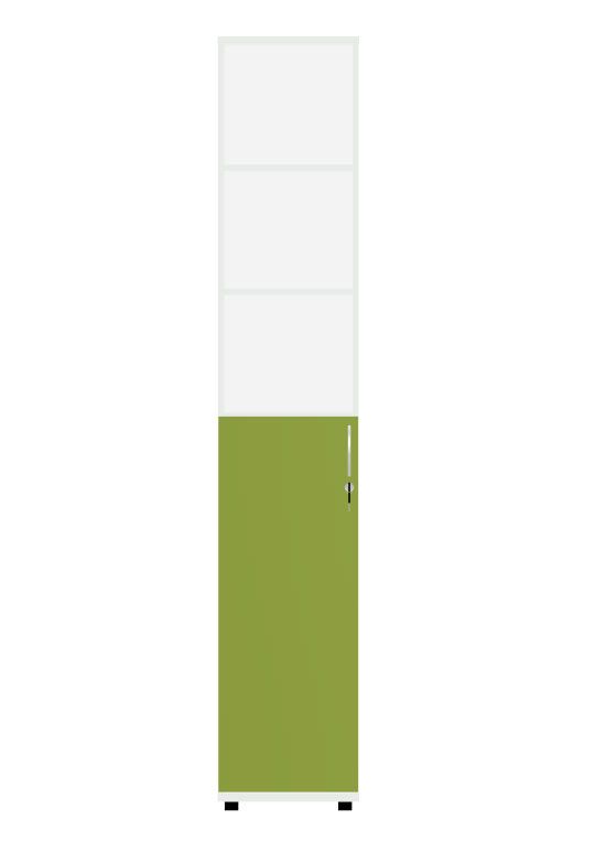 HEBE TS608 regał prawy 40,2x40x219,5h (Kolor korpusu: Biel Arktyczna)