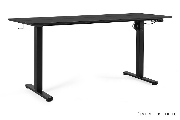 METIS biurko elektryczne czarne lub białe (Wymiary blatu: 160 x 60, Kolor: czarny)