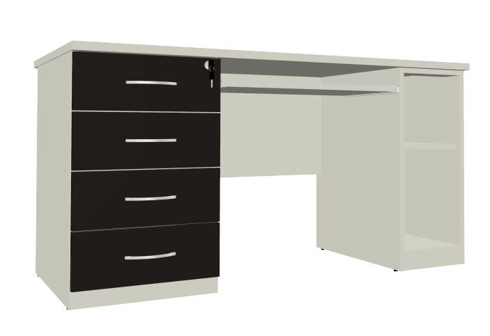 HEBE BP25/7 Biurko szafkowe lewe 138,5x70x74h (Kolor korpusu: Wiąz Baron)
