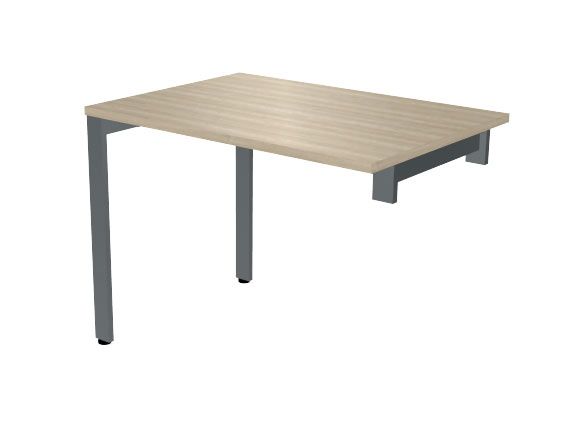 NOTER PO188 Biurko pojedyncze prawe 98,5x80x74h (Kolor blatu: Dąb Ciemny)