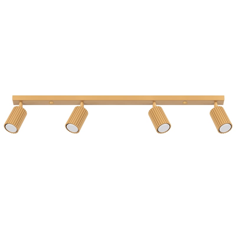 Plafon KARBON 4L złoty, minimalistyczny - 81x6.5x16.5cm Sollux