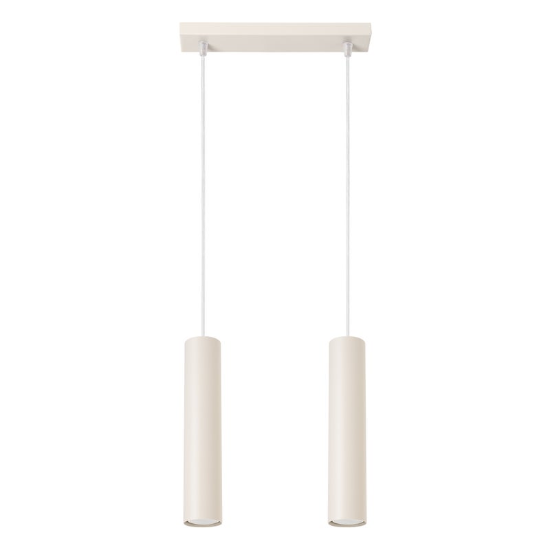 Lampa wisząca LAGOS 2 beżowa, strych - 30x6x105cm Sollux