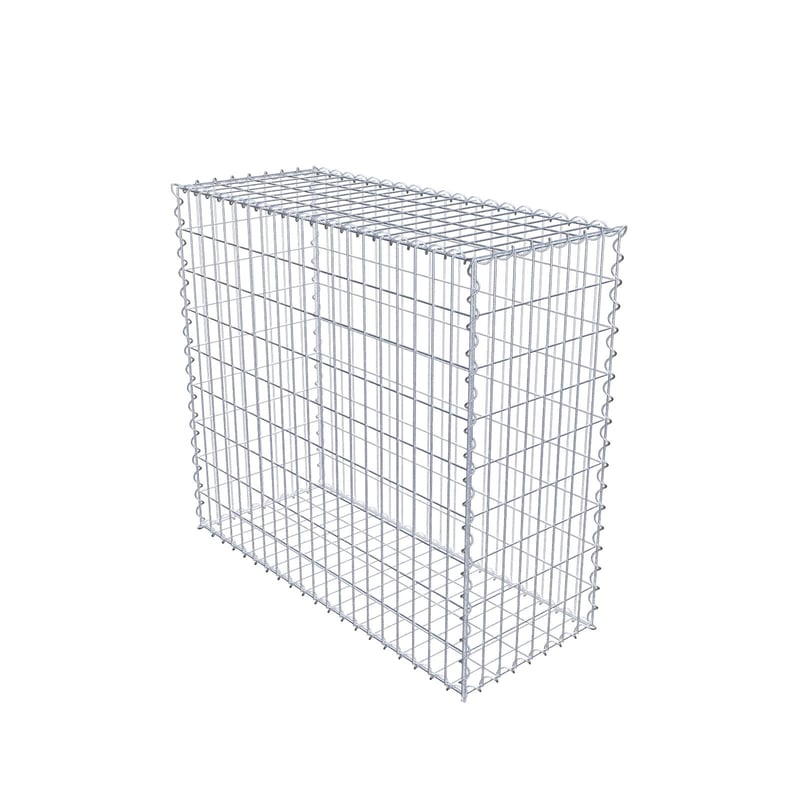 Gabion 100 cm x 90 cm x 40 cm (dł. x wys. x gł.), rozmiar oczek 5 cm x 10 cm, spirala