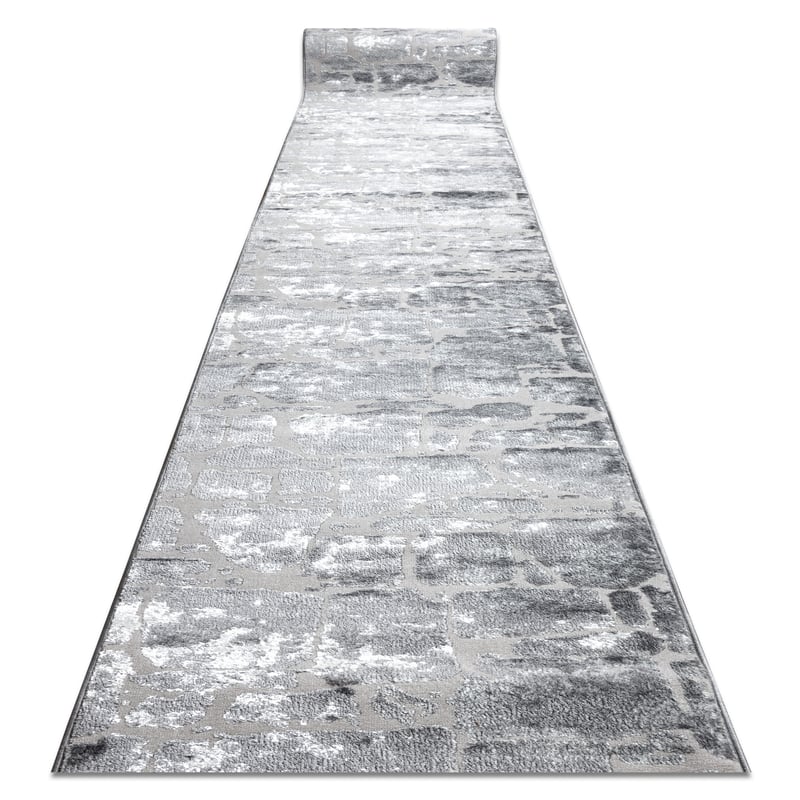 Chodnik Strukturalny MEFE 6184 dwa poziomy runa ciemnoszary 100 cm 100x840 cm