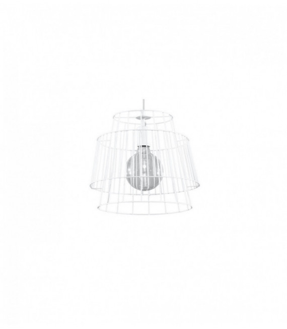 Lampa wisząca GATE biała, industrialna - 35x35x130cm Sollux