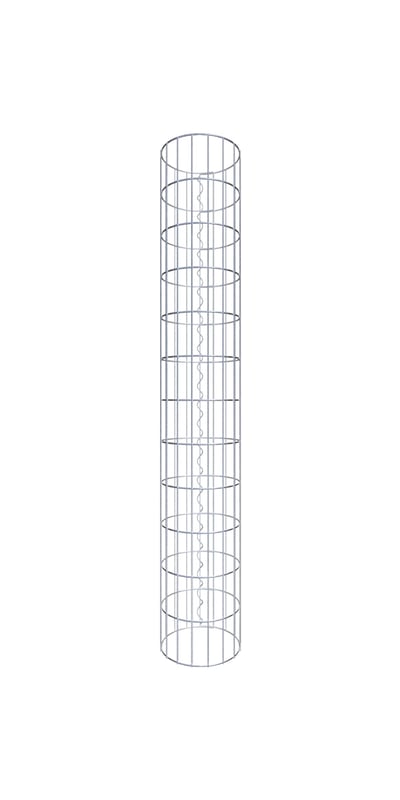Kolumna gabionowa o średnicy 27 cm, okrągła MW 5 x 10 cm - Wysokość: 1,20 m