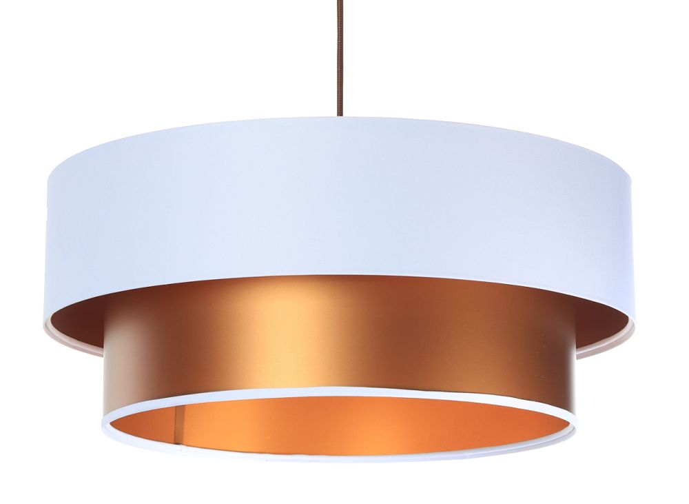 Lampa wisząca DOUBLE WHITE 40 biała/miedziana