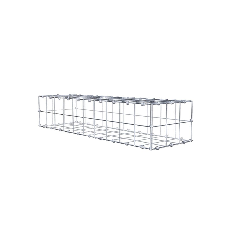 Gabion 100 cm x 20 cm x 30 cm (dł. x wys. x gł.), rozmiar oczek 10 x 10 cm, pierścień spiralny
