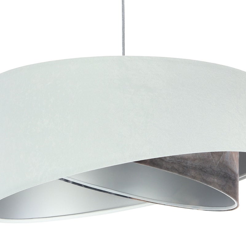 Lampa wisząca GRAY DUNE biała/srebrna