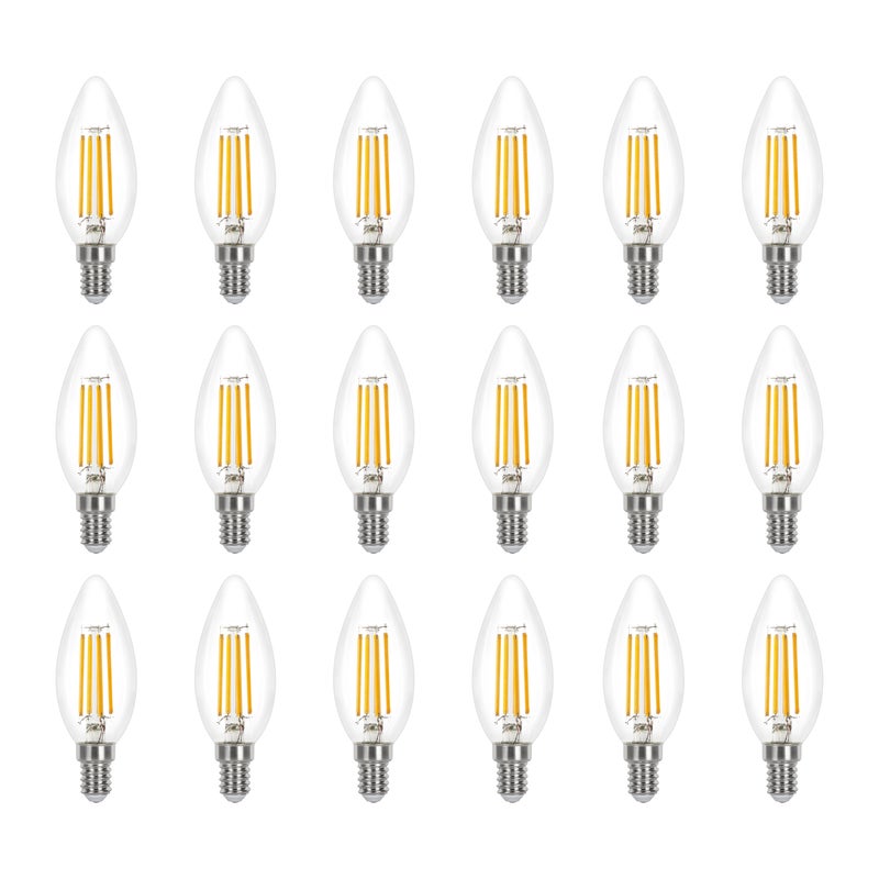 LEXMAN - Opakowanie 18 żarówek LED - E14 - 806LM - 5,9 W, co odpowiada 60 W - Ø 35 mm - 2700 K - Ciepła biel