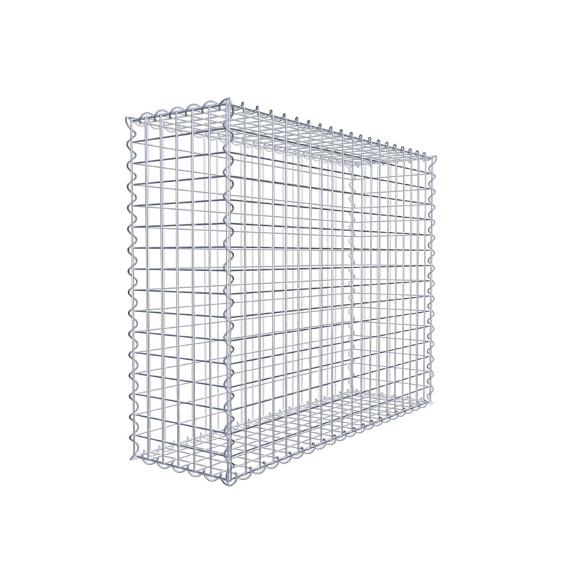 Gabion 100 cm x 80 cm x 30 cm (dł. x wys. x gł.), rozmiar oczek 5 cm x 5 cm, spirala