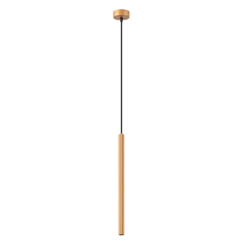 Lampa wisząca ARCHE 1 złota, nowoczesna - 8x8x120cm Sollux