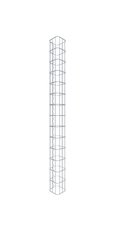 Kolumna gabionowa 17 x 17 cm, kwadrat MW 5 x 10 cm - Wysokość: 1,40 m
