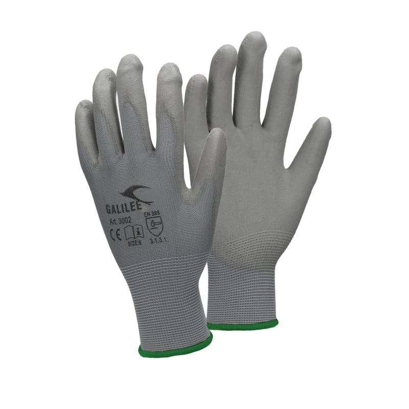 ECD Germany 24 pary rekawic roboczych z powloka PU - rozmiar 11-XXL - szare - rekawice mechaniczne rekawice montazowe rekawice ochronne rekawice