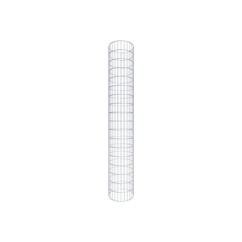 Kolumna gabionowa o średnicy 42 cm, okrągła MW 5 x 10 cm - Wysokość: 1,80 m