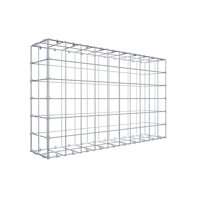 Gabion 100 cm x 60 cm x 20 cm (dł. x wys. x gł.), rozmiar oczka 10 cm x 10 cm, pierścień C