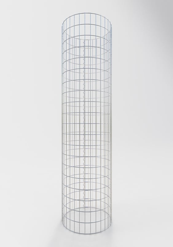Kolumna gabionowa okrągła, średnica 52 cm, wysokość 200 cm, rozmiar oczek 5 cm x 10 cm