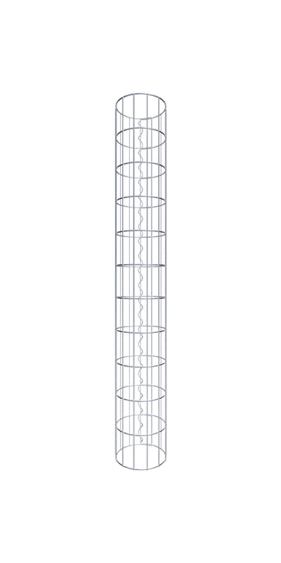 Kolumna gabionowa o średnicy 22 cm, okrągła MW 5 x 10 cm - Wysokość: 1,10 m