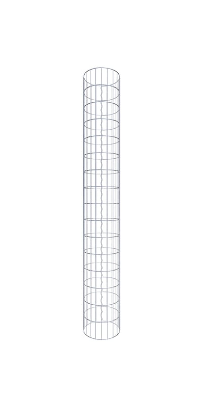 Kolumna gabionowa okrągła, średnica 32 cm, wysokość 160 cm, rozmiar oczek 5 cm x 10 cm
