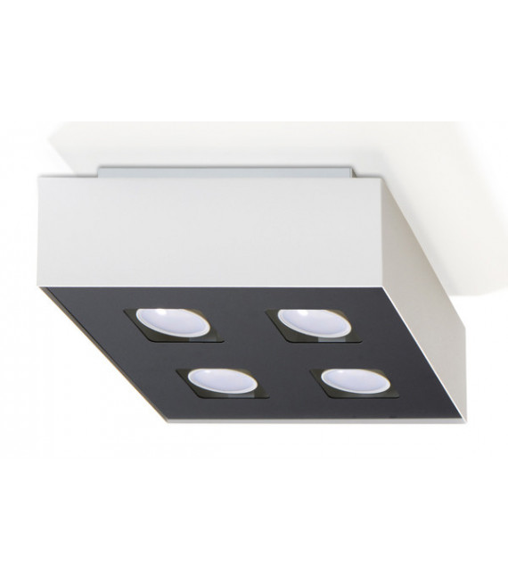 Plafon MONO 4 biały, minimalistyczny - 24x24x11cm Sollux